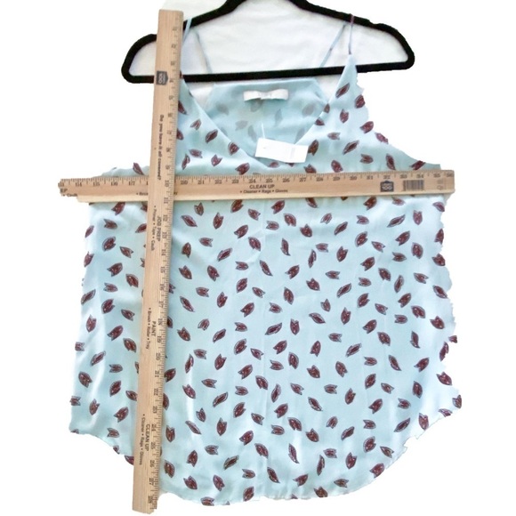 Loft Women’s Tank Top Blue with Red Floral, Spaghetti Strap Size Large - Picture 10 of 10